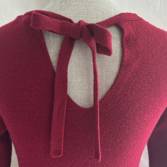 Theory Mini Knit Dress in Burgundy - Picture 5 of 9